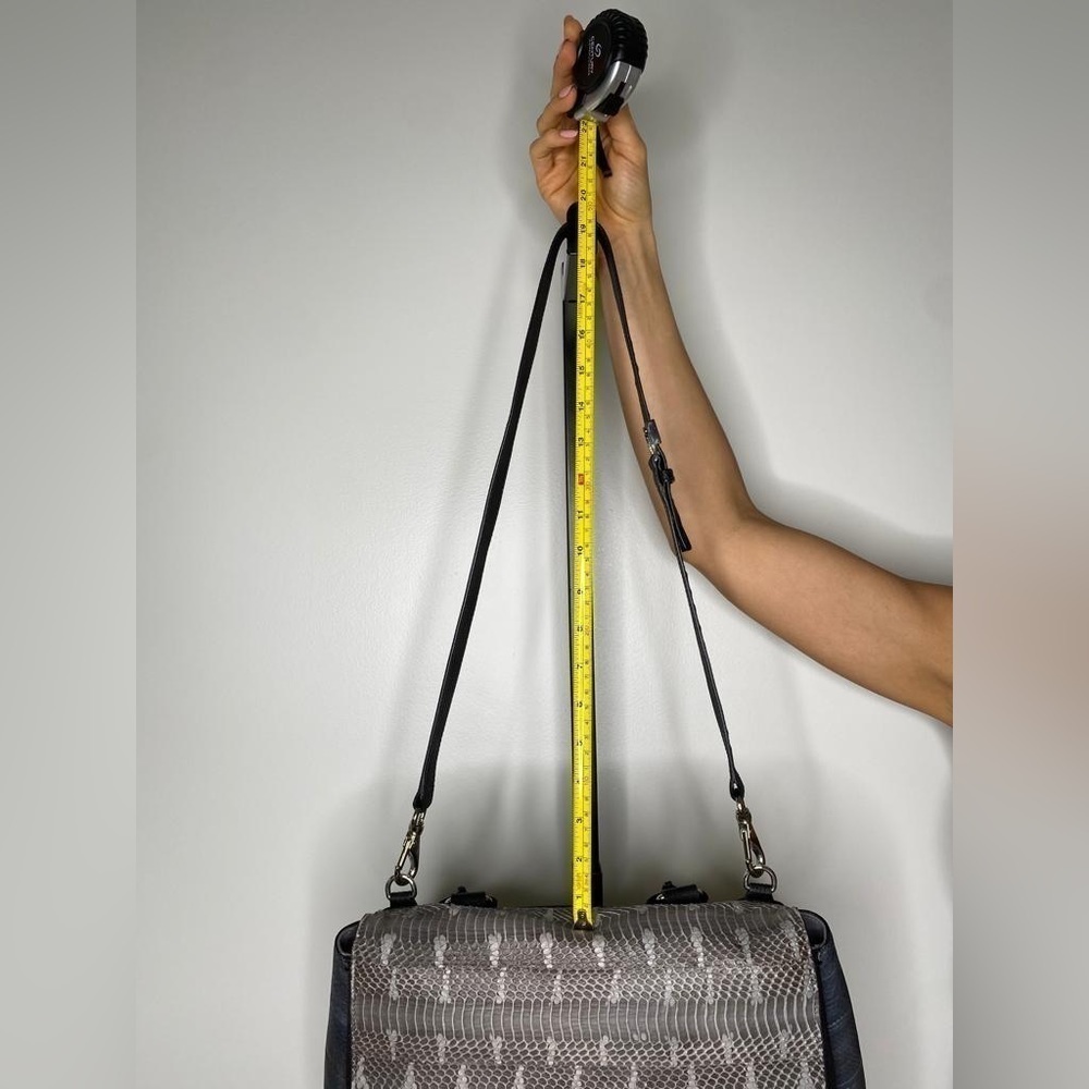 Givenchy Large Pandora Grey Water-snake and Blue and Black Python Bag - Picture 4 of 8